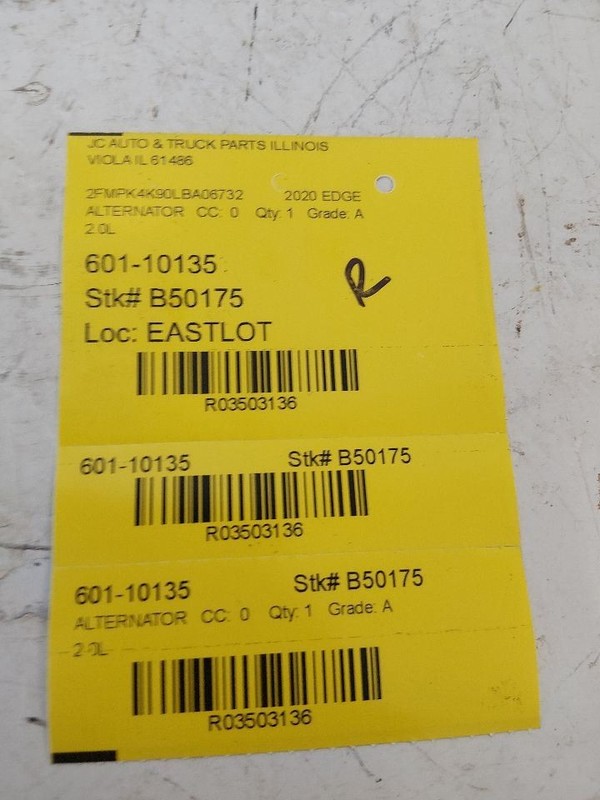 Alternator With Heated Seat 200 Amp Fits 19-23 EDGE 3503136