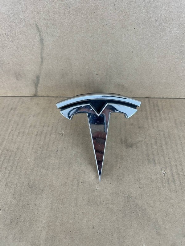 ✅ 16+ Tesla Model X Front T Badge Emblem Logo Bumper Hood 1047884-00-E Chrome