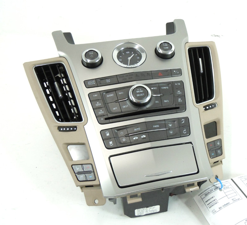 2009-2013 Cadillac CTS AM FM Radio Climate Navigation Control Panel W/ Vents OEM