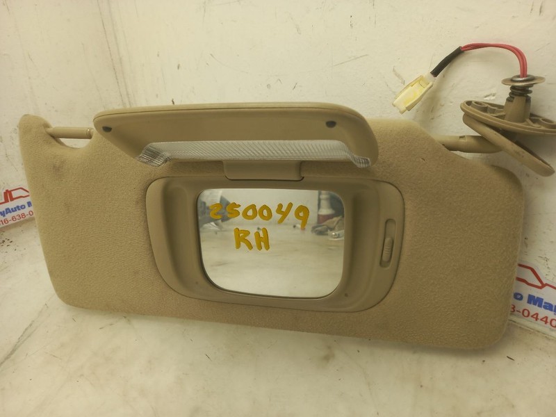06 07 08 09 LEXUS RX350 PASSENGER RIGHT SUN VISOR ILLUMINATED TAN-LA00