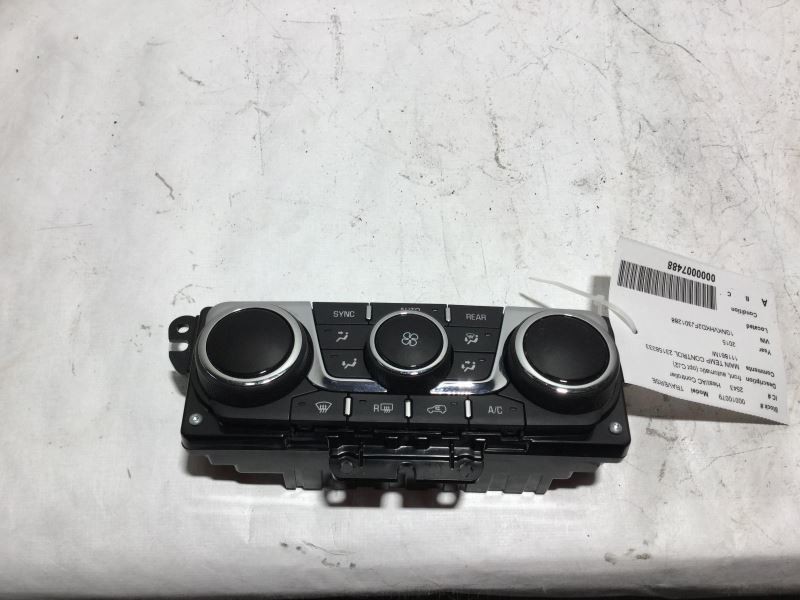 2013-2017 CHEVROLET TRAVERSE MAIN TEMPERATURE CONTROL 11009