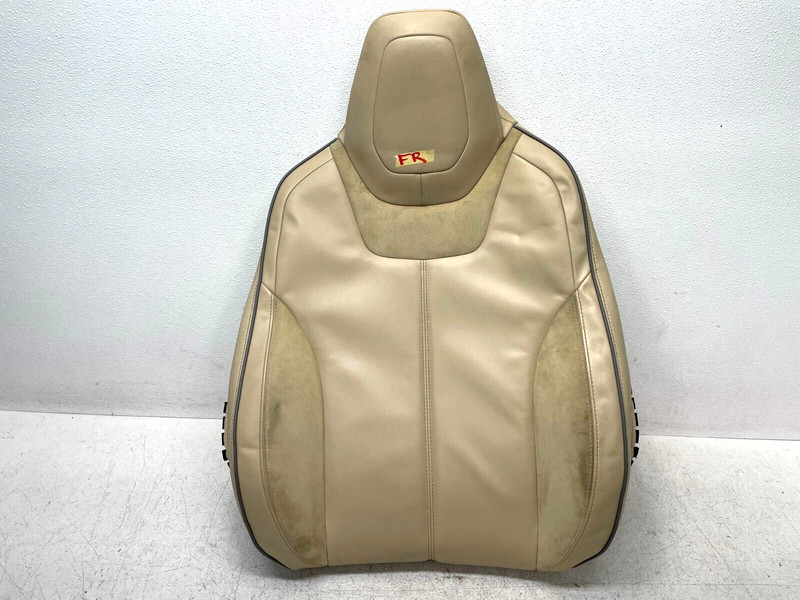 12-15 Tesla Model S Front Right Pass Seat Back Rest Upper Cushion Beige OEM BTP1