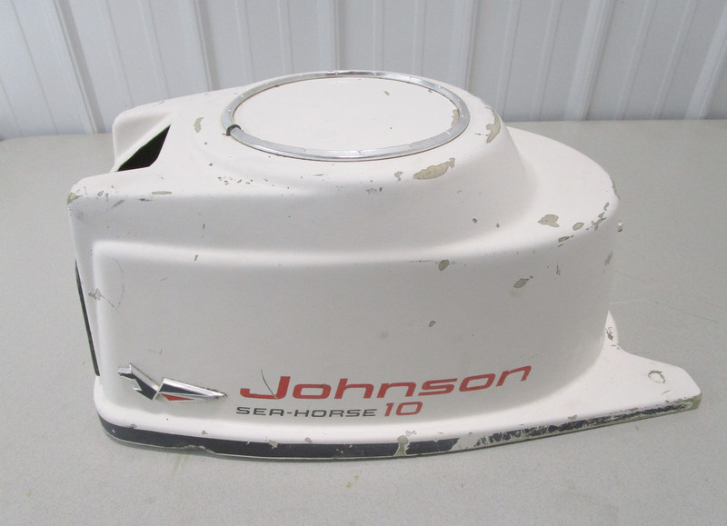 Vintage Johnson Outboard Seahorse 10 HP Motor Cover Hood 1950's 1960's